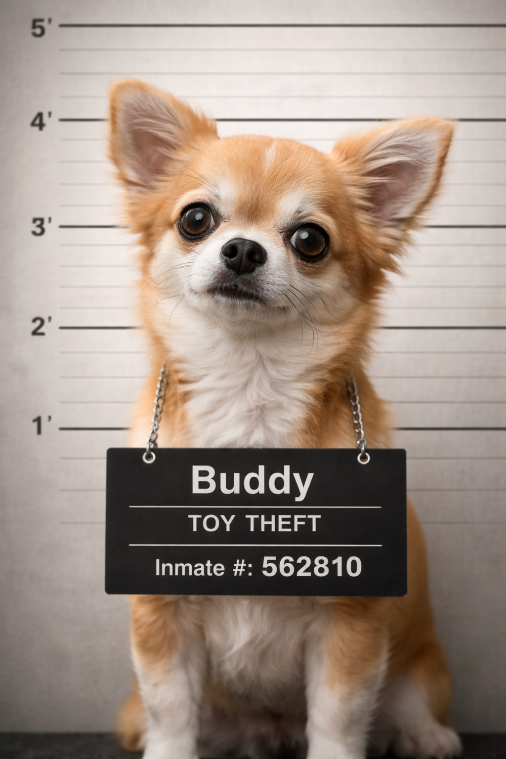 Small breed dog pet mugshot example