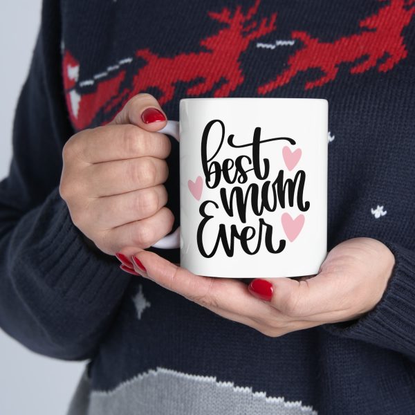 Best Mom Ever - Pink Heart Mug - Image 4