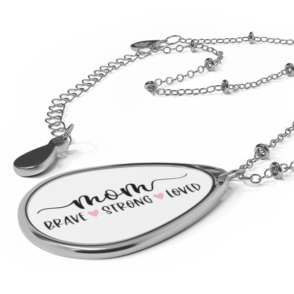 Mom - Brave - Strong - Loved - Necklace - Image 2